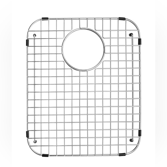 Serene Valley Sink Bottom Grid 14-1/16" x 17-1/4”, Rear DrainW/Corner Radius 2" - Picture 1 of 4